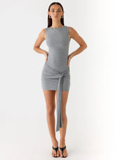 Everly Mini Dress - Grey